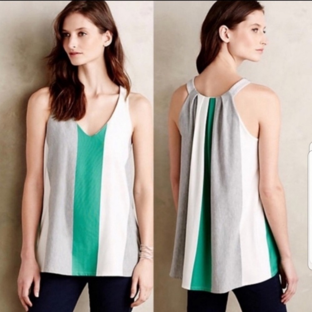 Anthropologie Puebla striped sleeveless top XS